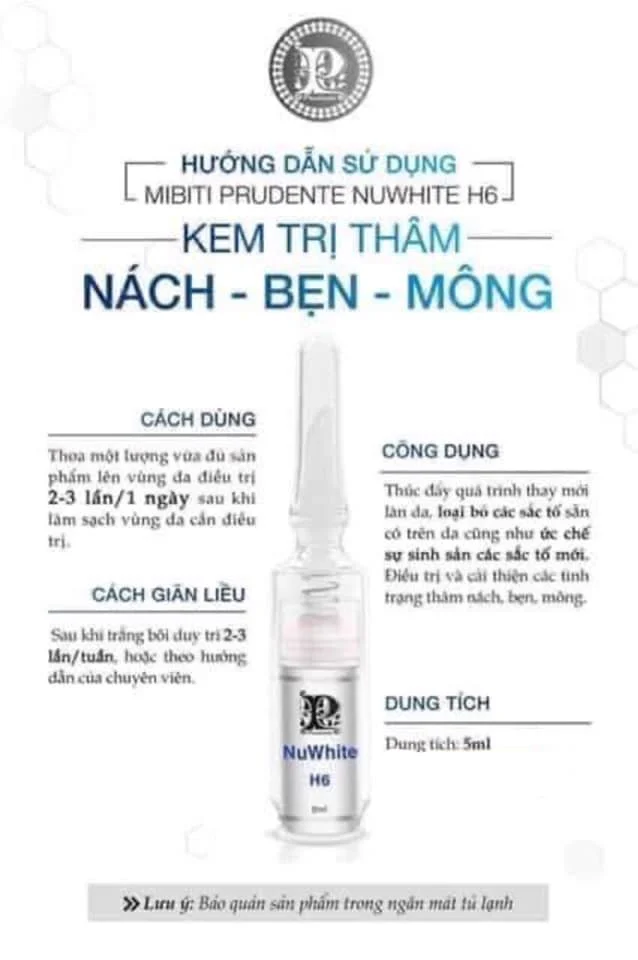 Nuwhite - Kem trị thâm Nách/Bẹn/Mông H6 5ml USA