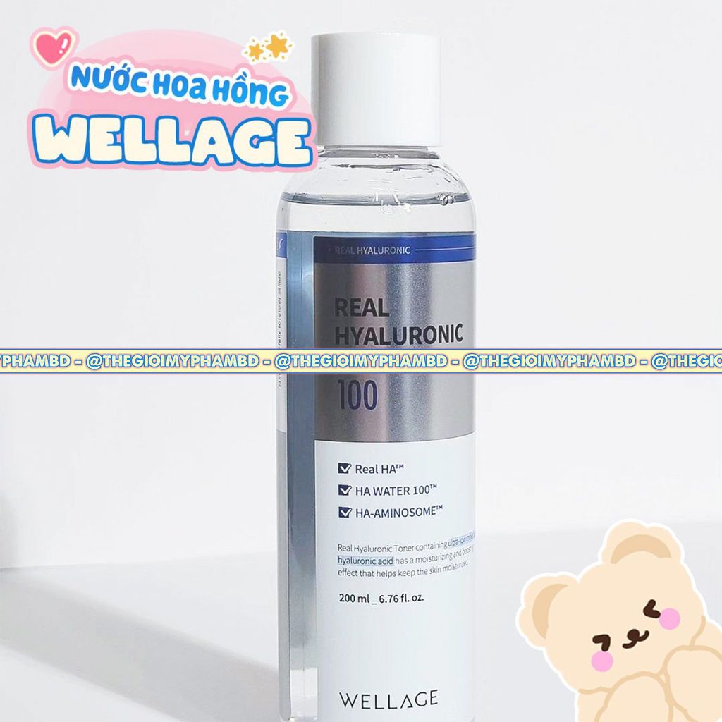 Nước Hoa Hồng Cấp Ẩm Sâu Cho Da Wellage Real Hyaluronic Toner 100