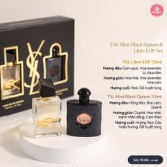 Set Nước Hoa YSL 2 Chai : Libre EDP 7.5ml + Black Opium EDP 7.5ml (Ko Tđ)
