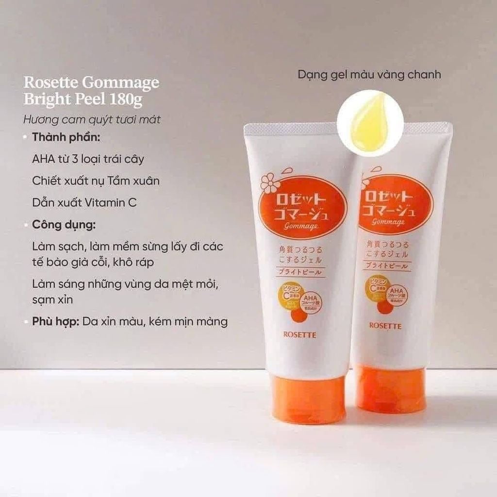 Tẩy Tế Bào Chết Rosette Gommage Peeling Gel 120gr #Cam