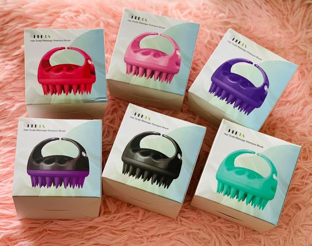 Lược Gội Đầu + Massage Da Đầu Heeta Shampoo Brush 2 in 1Lược Gội Đầu