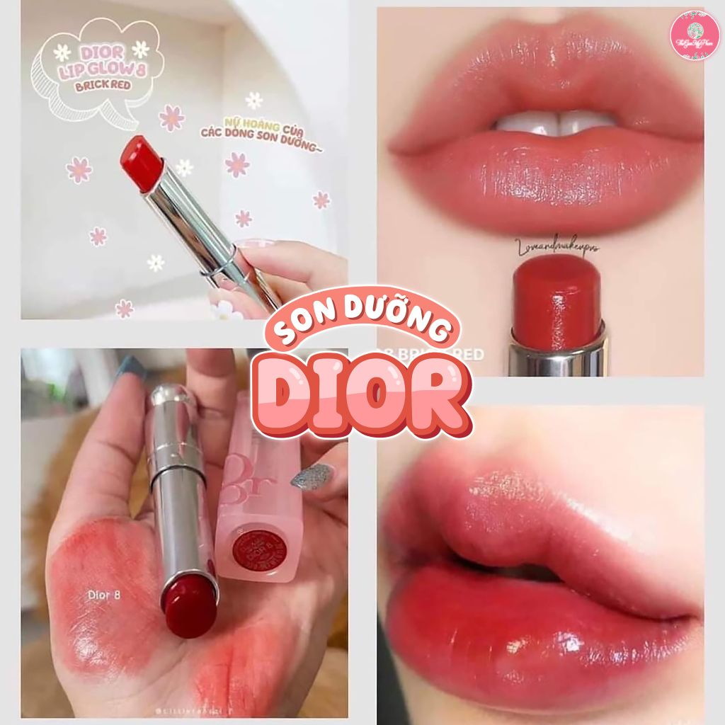 Dior - Son Dưỡng Addict Lip Glow #8 (Mẫu Mới Vỏ Xanh) - Ko Tđ