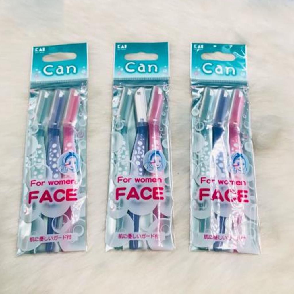 Set Dao Cạo Lông Mặt Kai Can For Women Face - 3 Cây