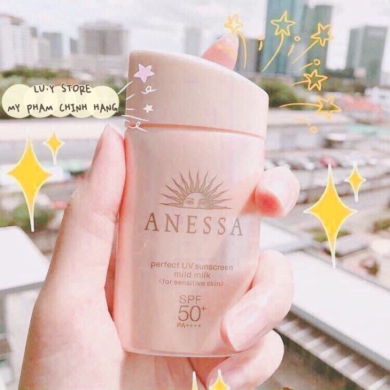 Sữa chống nắng Anessa #Sensitive 60ml (Chai Hồng) SALE 550K>429K