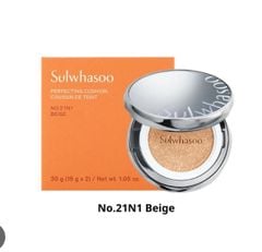 Phấn Nước Sulwhasoo Perfecting Cushion Coussin De Teint #21 Beige( Kèm Lõi) - Ko Tđ
