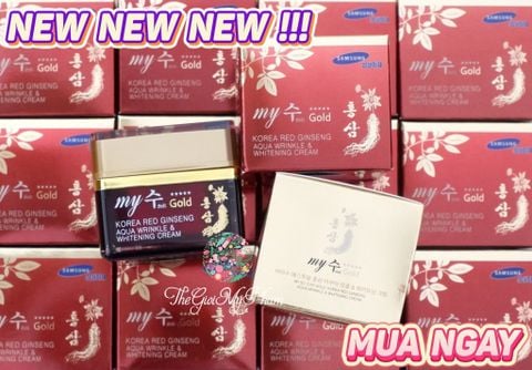 Kem Sâm My Gold Korea Red Ginseng Aqua Wrinkle And Whitening Cream 50ml