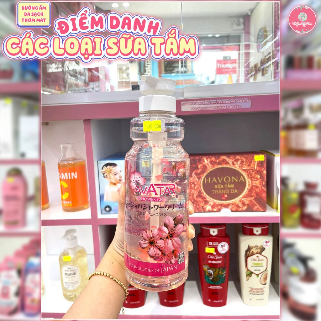 Sữa Tắm Avatar Thơm Mịn Da Jojoba Bông Hoa 900ml