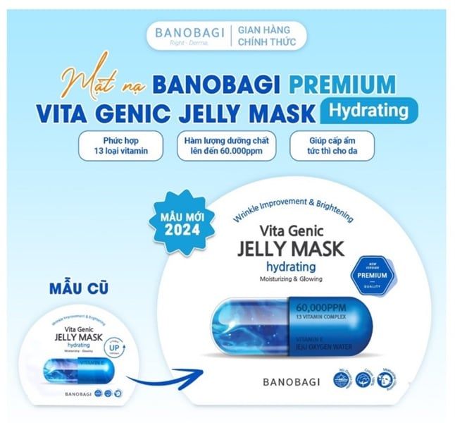 Mặt Nạ Banobagi Premium Vitamin E (Xanh Dương)