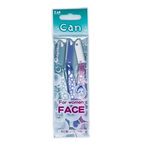 Set Dao Cạo Lông Mặt Kai Can For Women Face - 3 Cây