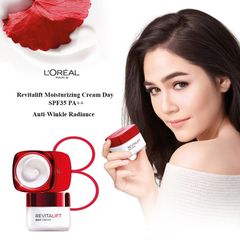 Kem Dưỡng Ngừa Lão Hóa Da L'Oreal Revitalift Moisturizing Cream Day SPF35 PA++ Anti-Wrinkles + Radiance 50ml - Kem Ngày