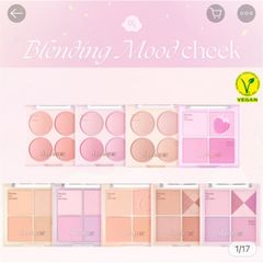 Phấn Má Hồng 4 Ô Dasique # 08 Blueberry Sorbet