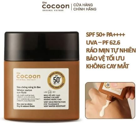 Sữa Chống Nắng Cocoon Bí Đao Winter Melon Sun Fluid SPF50+ PA++++ 50ml