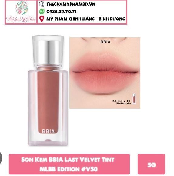 Son Kem BBIA Last Velvet Tint MLBB Edition #V50
