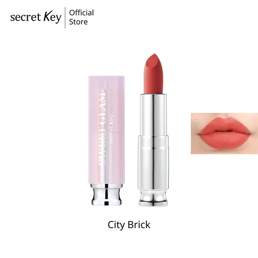 Son Thỏi Secret Key Sweet Glam The Fit Lipstick #City Brick