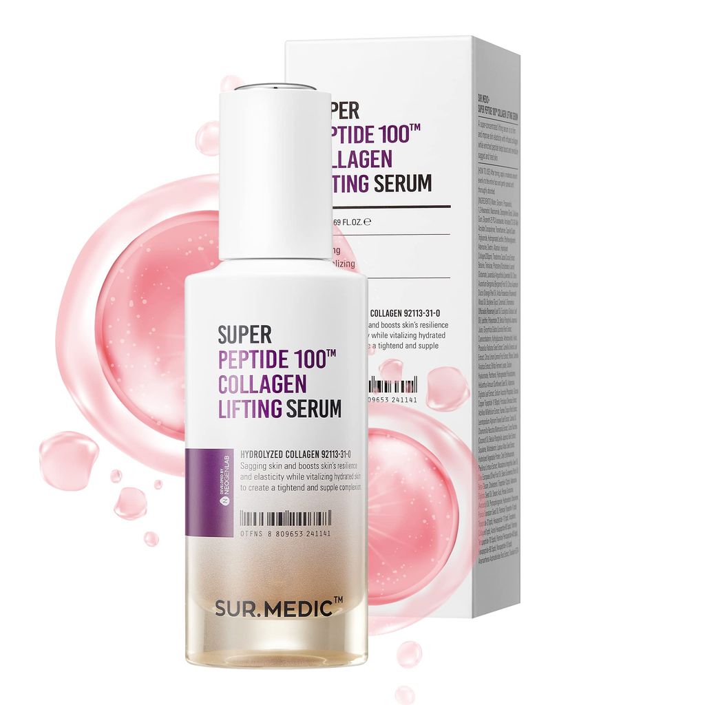 Tinh Chất Tái Tạo Phục Hồi Da Sur.Medic Super Peptide 100 Collagen Lifting Serum 50ml