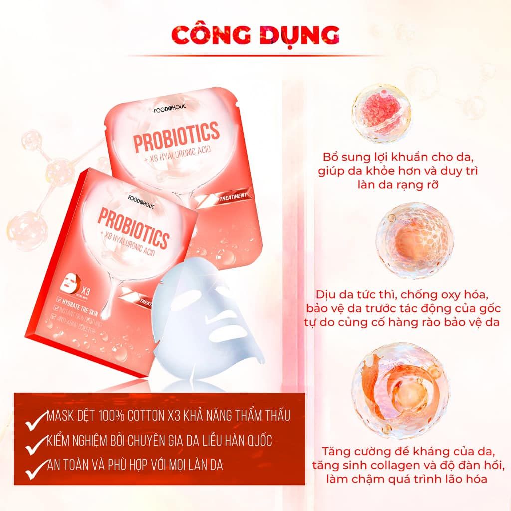Mặt Nạ Fodaholic Mẫu Mới #Probiotics + X8 HA
