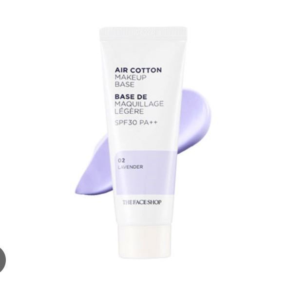 Kem Lót The Face Shop Air Cotton Makeup Base #02 Lavender