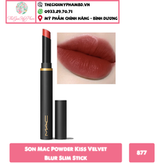 MAC - Son Mac Powder Kiss Velvet Blur Slim Stick #878 Dubonnet Buzz - Ko Tđ