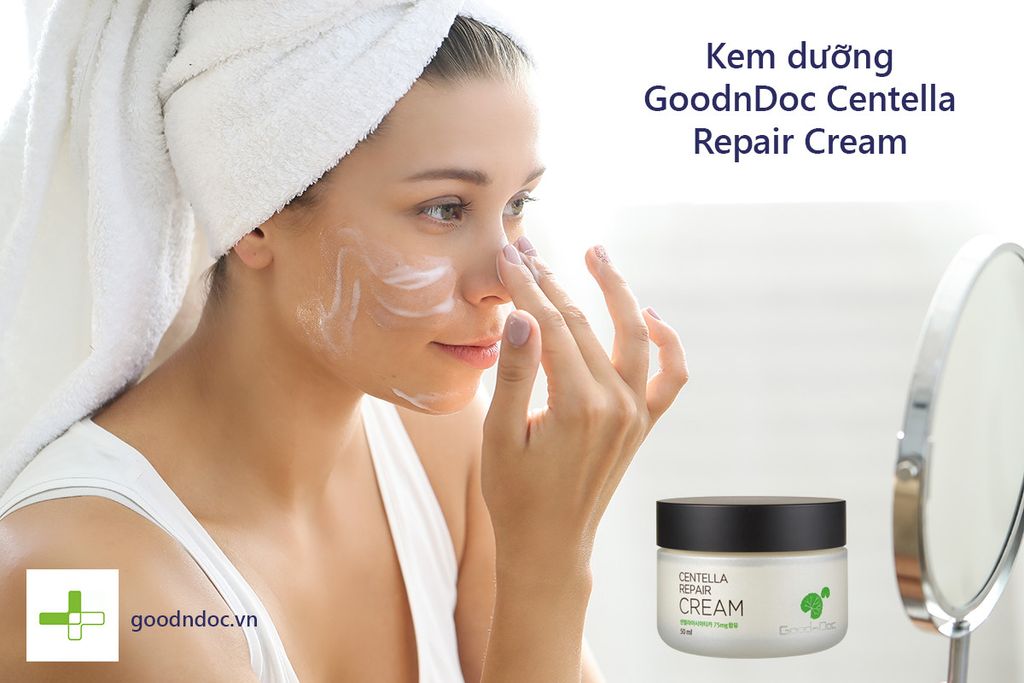 GoodnDoc - Kem Rau Má Phục Hồi Da Goodndoc Centella Repair Cream 50ml