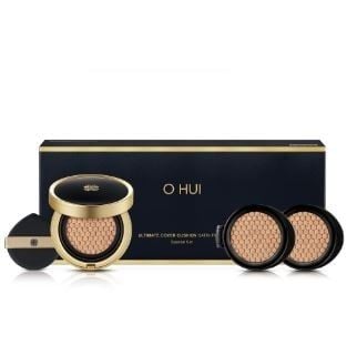 Bộ Phấn Nước Ohui Ultimate Cover Cushion Satin Finish Special Set (Kèm 2 Lõi) Ko Tđ