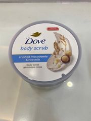 Kem Tẩy Da Chết Body DOVE 298g #Macadamia & Rice Milk