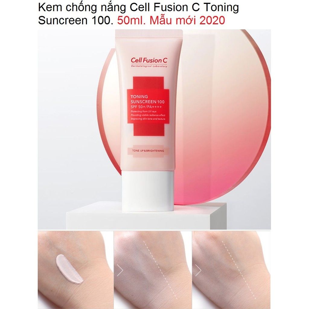 KCN Cell Fusion C Toning Sunscreen SPF50 PA+++ 50ml (Hồng)