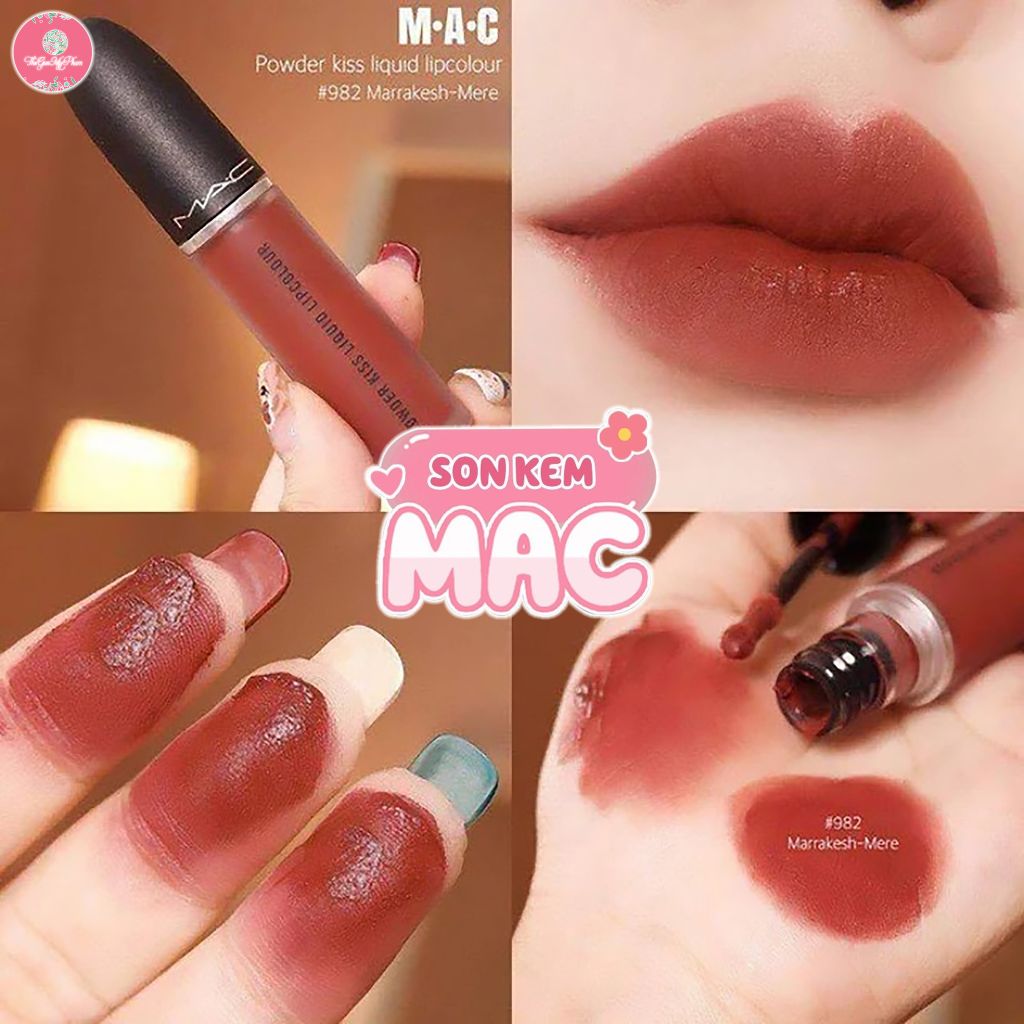 MAC - Son Kem MAC Powder Kiss Lipcolour #982 (Ko tđ)