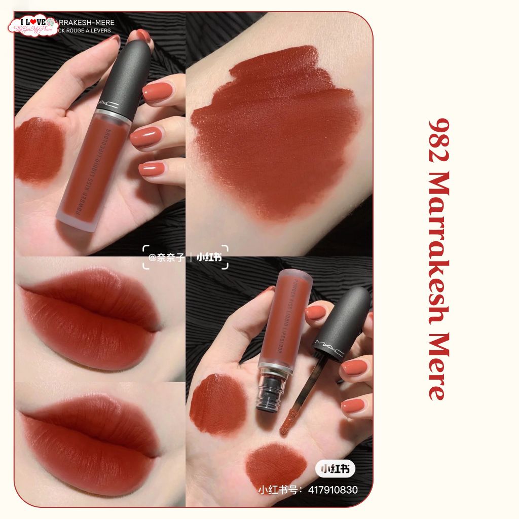 MAC - Son Kem MAC Powder Kiss Lipcolour #982 (Ko tđ)