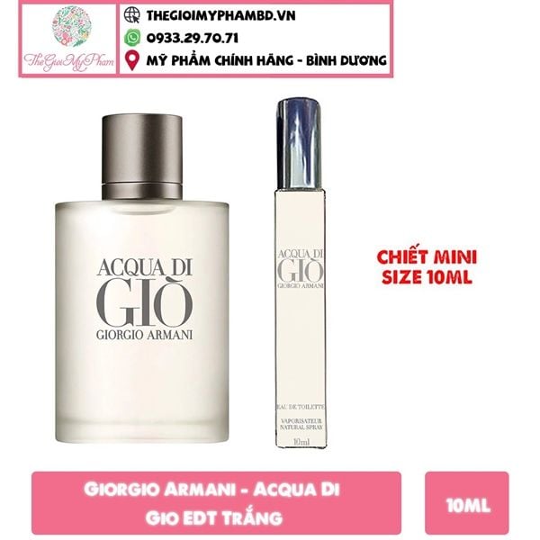 Giorgio Armani - Acqua Di Gio EDT #Trắng ( chai chiết 10ml)