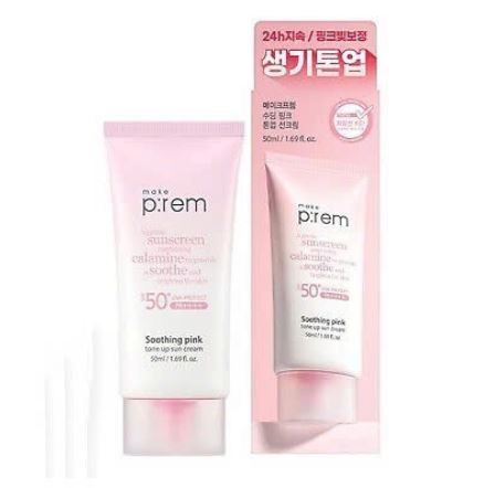 Kem Chống Nắng Make p:rem Soothing Pink Tone Up Sun Cream 50ml
