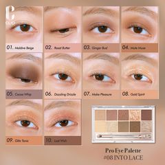 Phấn Mắt Clio Pro Eye Palette 10 Ô #08 Into Lace