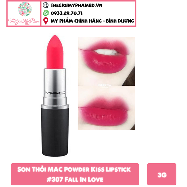 Son MAC Thỏi Powder Kiss #307 Fall In Love (Ko Tđ)