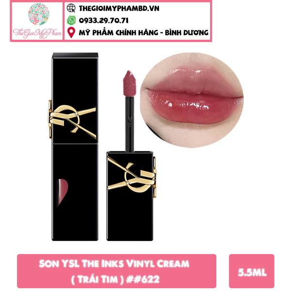 Son YSL The Inks Vinyl Cream ( Trái Tim ) #622 (Ko Tđ)