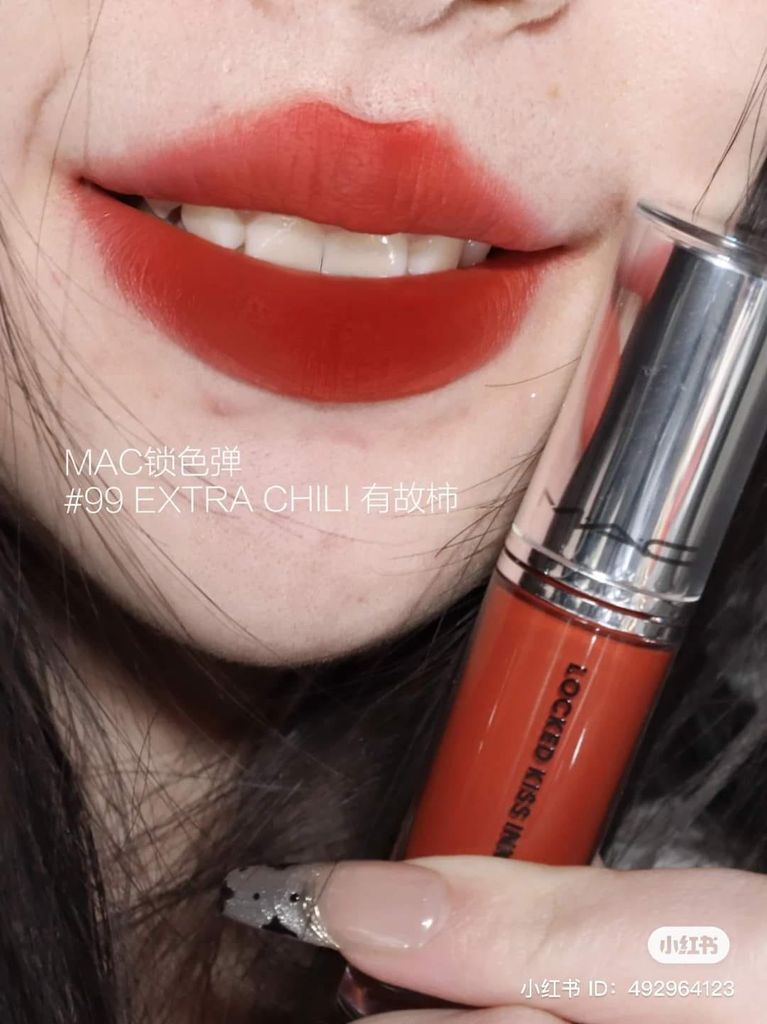 Son Kem MAC Locked Kiss Ink 24h Lipcolor #99 Extra Chili (Ko Tđ)