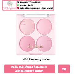 Phấn Má Hồng 4 Ô Dasique # 08 Blueberry Sorbet