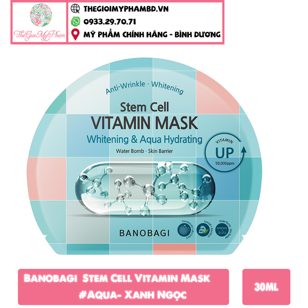 Mặt Nạ Banobagi Stem Cell Vitamin Mask 30g #Aqua
