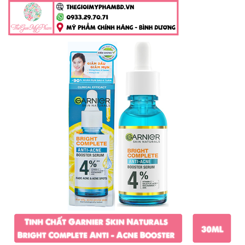 Serum Garnier Giảm Mụn Mờ Thâm Cho Da Dầu, Mụn 30ml