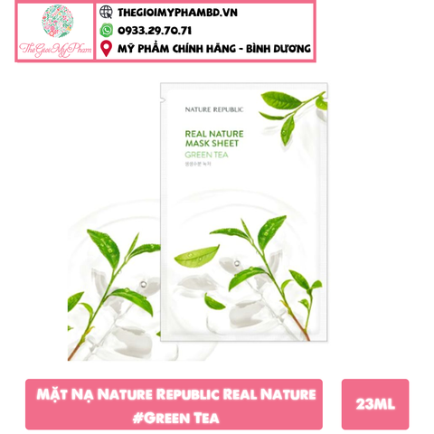 Mặt Nạ Nature Republic Real Nature Mask Sheet #Green Tea