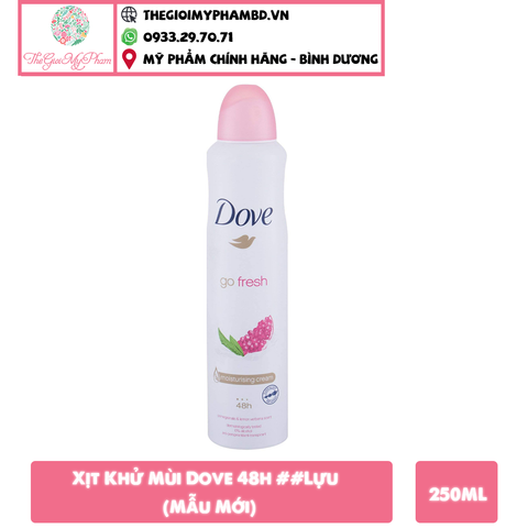 Xịt Khử Mùi Dove 48h 250ml #Lựu (Mẫu Mới)