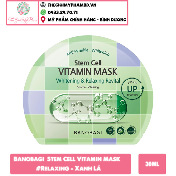 Mặt Nạ Banobagi Stem Cell Vitamin Mask 30g #Relaxing