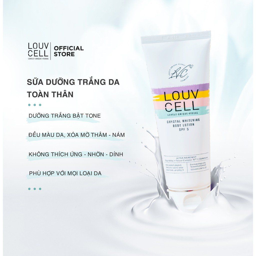 Louv Cell - Lotion Dưỡng Trắng Da Body 120ml