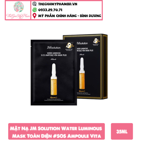 Mặt Nạ JM Solution Water Luminous Mask Dưỡng Da Toàn Diện #SOS Ampoule Vita