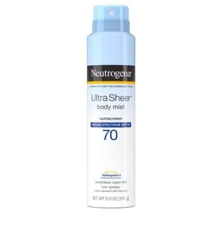 Xịt Chống Nắng Body Neutrogena Ultra Sheer Spray Sunscreen SPF 70 141g