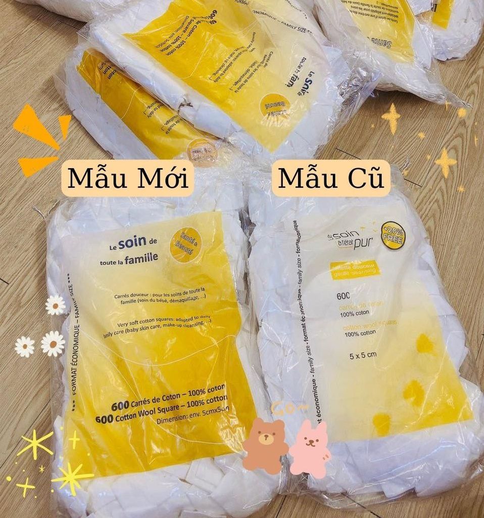 Bông Tẩy Trang Tetra Medical 600 Miếng Le Soin Laretat Pur