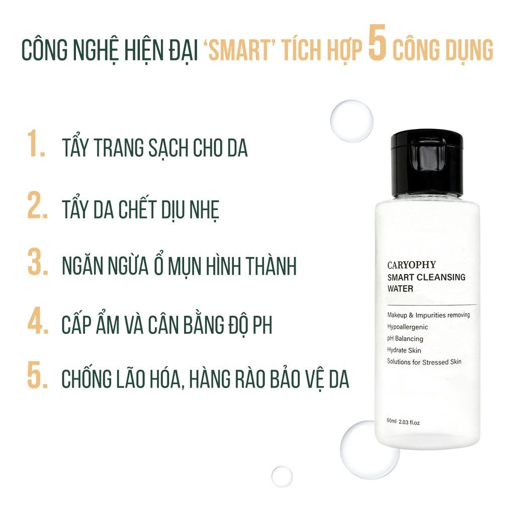 Caryophy - Nước Tẩy Trang Smart Cleansing Water 60ml