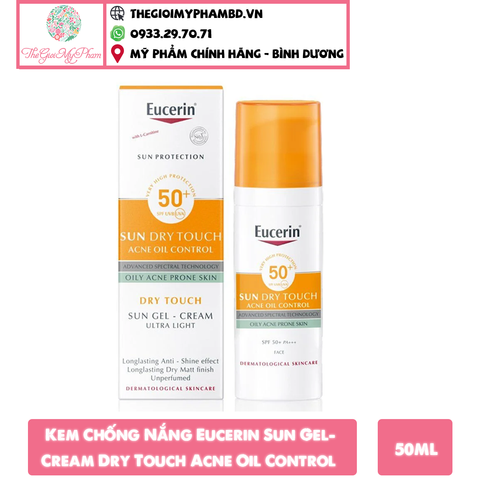 Kem Chống Nắng Eucerin Sun Gel-Cream Dry Touch Acne Oil Control SPF50+ PA+++ 50ml