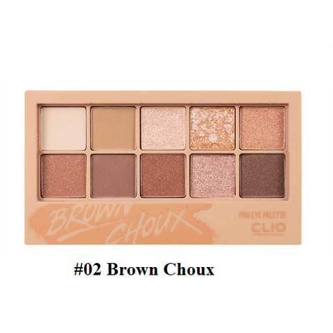 Phấn Mắt Clio Pro Eye Palette 10 Ô #02 Brown Choux