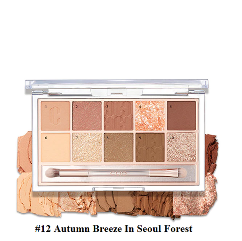 Phấn Mắt Clio Pro Eye Palette 10 Ô #12 Autumn Breeze In Seoul Forest