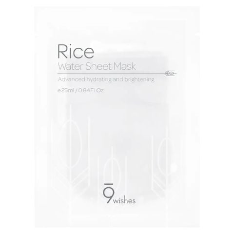 Mặt Nạ Chiết Xuất Gạo Cấp Ẩm và Làm Sáng Da 9wishes Rice Water Sheet Mask 25ml