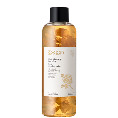 Nước Tẩy Trang Từ Nước Cất Hoa Hồng Hữu Cơ The Cocoon Rose Micellar Water 500ml